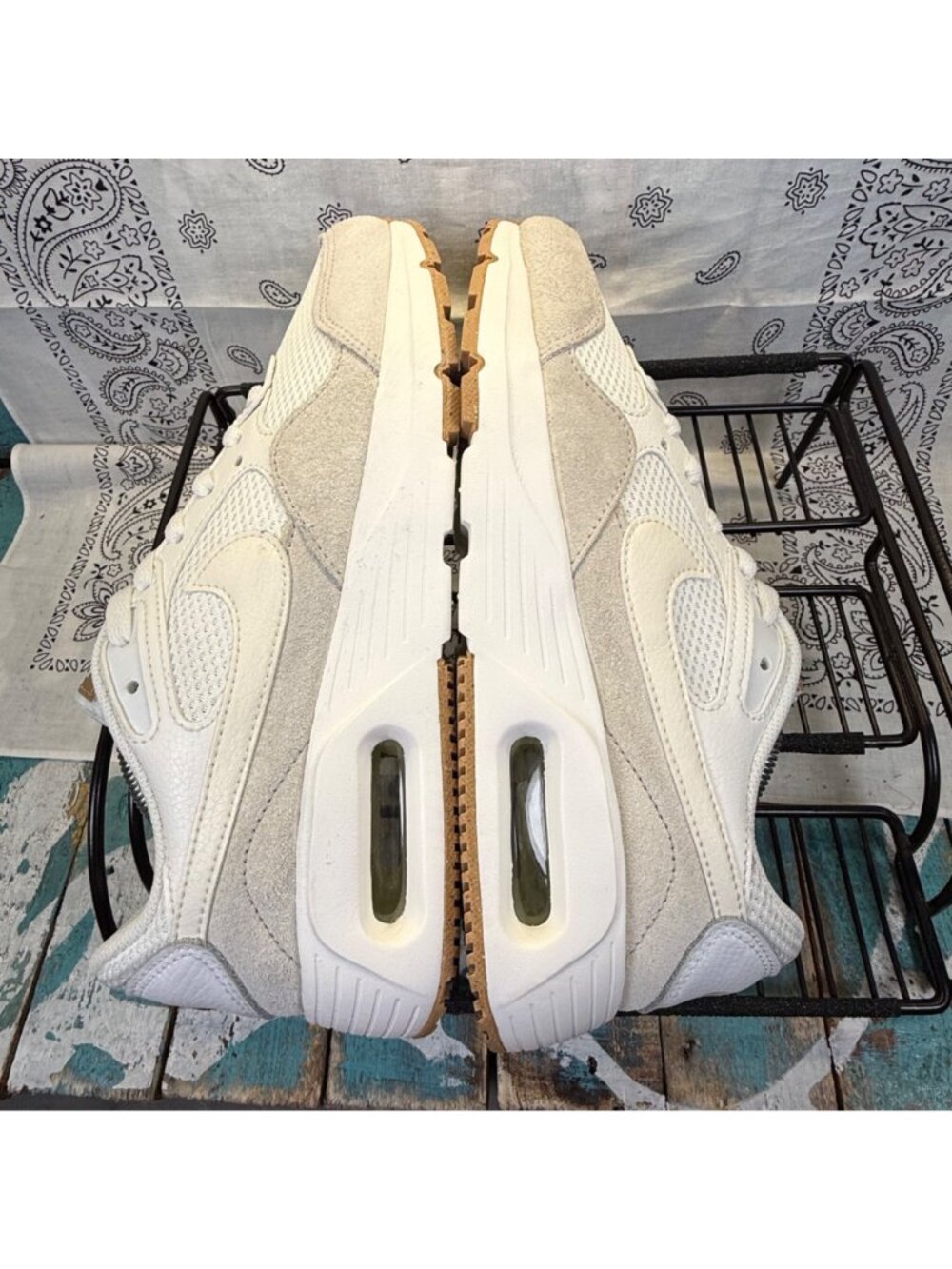 Nike Air Max SC Womens Sz 8.5 Summit White Hemp Sail CW4554-108 Sneakers Worn 1X - Picture 8 of 9